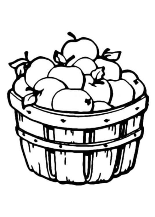 Ausmalbild Apfel Kostenlos