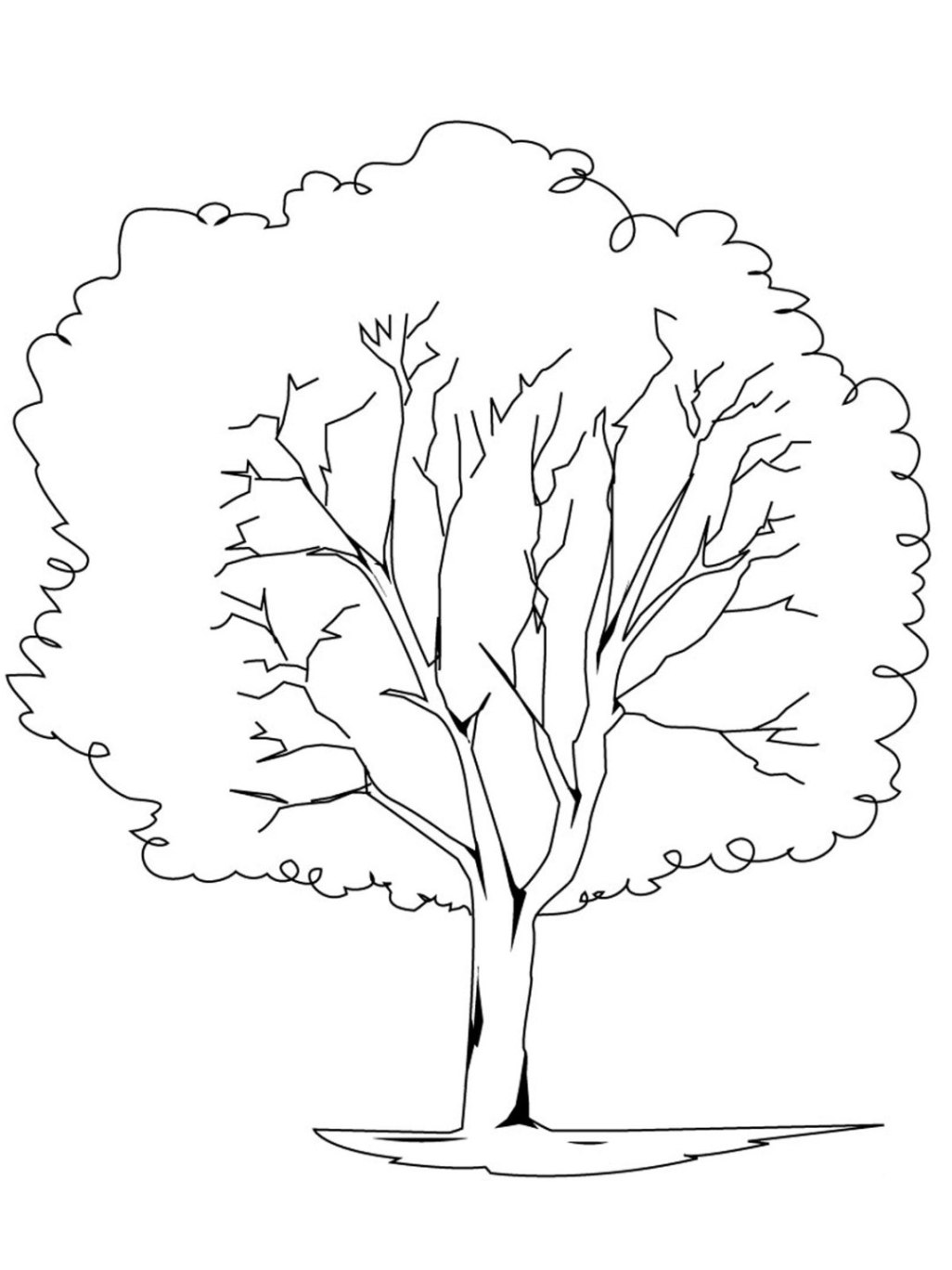 Malvorlagen zum Drucken Ausmalbild Baum kostenlos 4