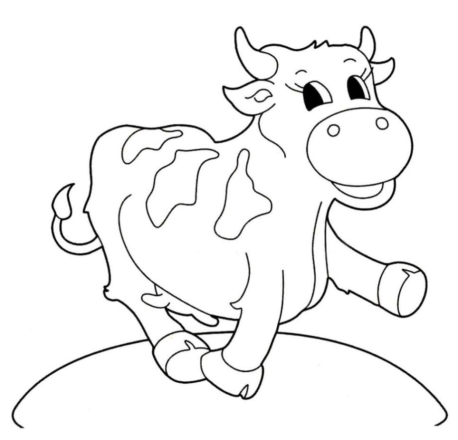 Malvorlagen zum Drucken Ausmalbild Kuh kostenlos 1