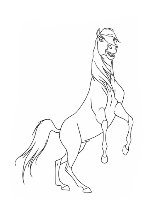 Malvorlagen zum Drucken Ausmalbild Spirit Der wilde