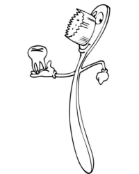 Ausmalbilder von Zahnbürste kostenlos zum Ausdrucken