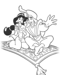 Ausmalbild Aladdin kostenlos 2