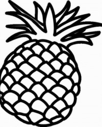 Ausmalbild Ananas kostenlos 3