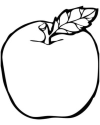 Ausmalbild Apfel  kostenlos 1