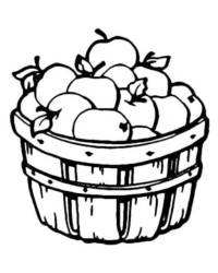 Ausmalbild Apfel  kostenlos 2