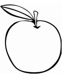 Ausmalbild Apfel  kostenlos 5