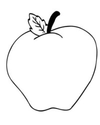 Ausmalbild Apfel  kostenlos 7