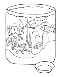 Ausmalbild Aquariumfische kostenlos 3