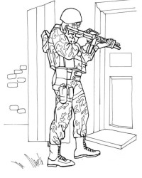 Ausmalbild Armee kostenlos 1