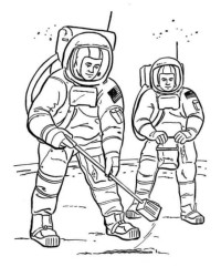 Ausmalbild Astronaut kostenlos 2