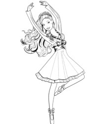 Ausmalbild Ballerine kostenlos 3