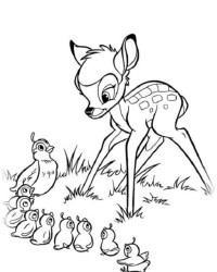 Ausmalbild Bambi kostenlos 1