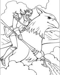 Ausmalbild Barbie und der geheimnisvolle Pegasus kostenlos 1