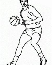 Ausmalbild Basketball kostenlos 4