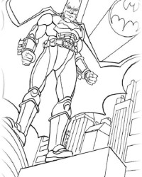 Ausmalbild Batman kostenlos 1