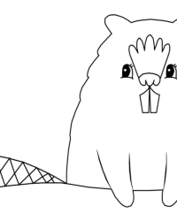 Ausmalbild Biber kostenlos 1