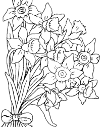 Ausmalbild Blumenstrauss kostenlos 2