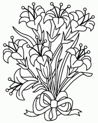 Ausmalbild Blumenstrauss kostenlos 3