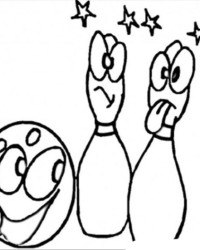 Ausmalbild Bowling kostenlos 1