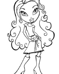Ausmalbild Bratz kostenlos 2