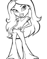 Ausmalbild Bratz kostenlos 3