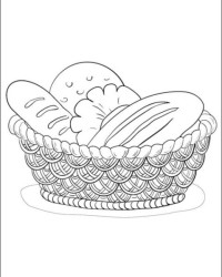 Ausmalbild Brot kostenlos 1