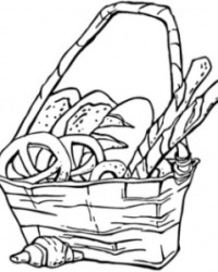 Ausmalbild Brot kostenlos 2
