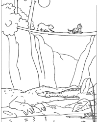 Ausmalbild Brücke kostenlos 2