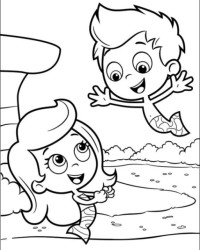Ausmalbild Bubble Guppies kostenlos 2