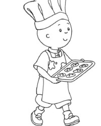 Ausmalbild Caillou kostenlos 2
