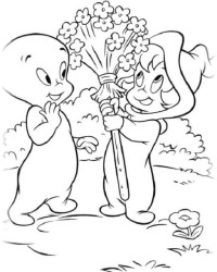 Ausmalbild Casper kostenlos 1