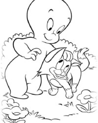 Ausmalbild Casper kostenlos 3