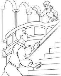 Ausmalbild Cinderella kostenlos 1