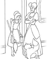 Ausmalbild Cinderella kostenlos 3
