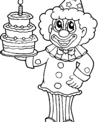 Ausmalbild Clown kostenlos 1