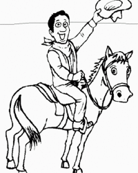 Ausmalbild Cowboy kostenlos 1