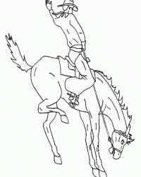 Ausmalbild Cowboy kostenlos 2
