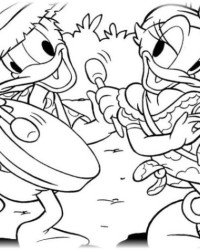 Ausmalbild Daisy Duck kostenlos 2