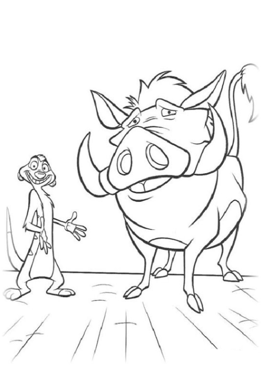 Ausmalbild Der König der Löwen kostenlos 2 ¶ Malvorlagen zum Drucken