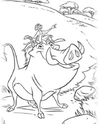 Ausmalbild Der König der Löwen kostenlos 3