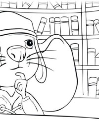 Ausmalbild Despereaux - Der kleine Mäuseheld kostenlos 2