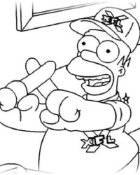 Ausmalbild Die Simpsons kostenlos 1