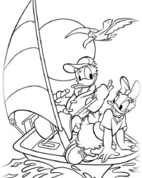 Ausmalbild Donald Duck kostenlos 1