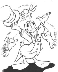 Ausmalbild Donald Duck kostenlos 3