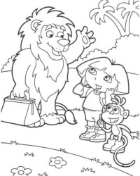 Ausmalbild Dora kostenlos 2