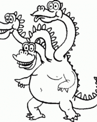 Ausmalbild Drache  kostenlos 6