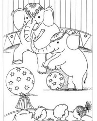 Ausmalbild Elefant  kostenlos 2
