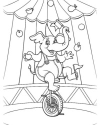 Ausmalbild Elefant kostenlos 3