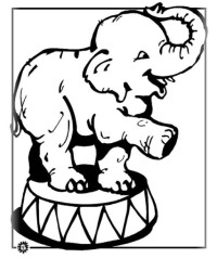 Ausmalbild Elefant  kostenlos 6
