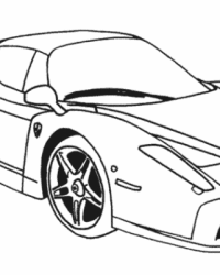 Ausmalbild Ferrari kostenlos 1